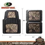 Mossy Oak Camo Trimmable Floor Mats - All Weather Protection - Trim to Fit for Car, SUV, Van, Trucks - Official Licensed Product (4 Pcs)