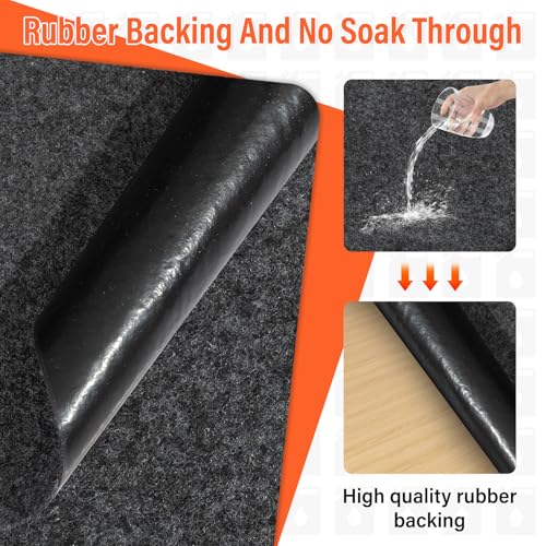 TIXANF 2 Pack 36 x 60 Inch Premium Oil Spill Mat,Garage Floor Mat for Under Car,Highly Absorbent Maintenance Mat Protect Your Floor from Oil Drips, Spills, Splashes and Stains