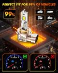 Termitor 9012/HIR2 Light Bulbs, 90,000LM 15X Ultra-Bright 6500K, 360° Adjustable Quick Install, Real 1:1 Size Direct Replacement 9012 Fog Light Bulb, IP68, Plug N Play, Pack of 2