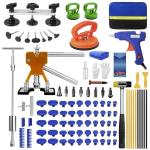 97pcs Dent Puller Kit, Paintless Dent Removal Kit for Dent Repair, Car Dent Repair Kit with Golden Lifter, Bridge Puller, Slide Hammer T-Bar, Car Dent Puller for Car Refrigerator Door Ding Repair