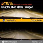 OKOENIEO 9003/H4 Halogen Headlight Bulb, 12V 55W Head Lamps, 4000 Lumens, 3800K，H4 Head Light Bulbs for Car, High and Low Beam，Automotive Light Bulbs，Pack of 2