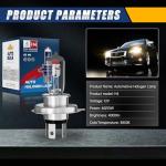 OKOENIEO 9003/H4 Halogen Headlight Bulb, 12V 55W Head Lamps, 4000 Lumens, 3800K，H4 Head Light Bulbs for Car, High and Low Beam，Automotive Light Bulbs，Pack of 2