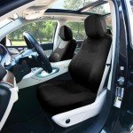 Universal Cloth Car Seat Covers Set - Black