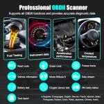 VECOONEEN OBD2 Scanner Diagnostic Code Reader,Automotive OBD II Engine Light,Battery Tester,Mode 6, Mode 8 & I/M Readiness,OBDII Scan Tool for All OBDII Cars 1996+(OBDIIBlack)