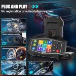 VECOONEEN OBD2 Scanner Diagnostic Code Reader,Automotive OBD II Engine Light,Battery Tester,Mode 6, Mode 8 & I/M Readiness,OBDII Scan Tool for All OBDII Cars 1996+(OBDIIBlack)