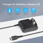 Vranzoral Gameboy Advance SP Charger - AC Wall Adapter & USB Charging Cable Compatible with Nintendo DS/GBA SP Systems, Portable Travel Power Cord for Gaming Accessories