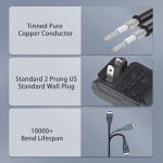 Vranzoral Gameboy Advance SP Charger - AC Wall Adapter & USB Charging Cable Compatible with Nintendo DS/GBA SP Systems, Portable Travel Power Cord for Gaming Accessories