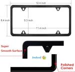 Black Stainless Steel License Plate Frames - 2 Pack