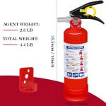 Compact 2.5 lb Fire Extinguisher for Vehicle and Home
