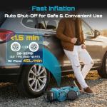 SEESII Cordless Electric Car Jack with Inflator