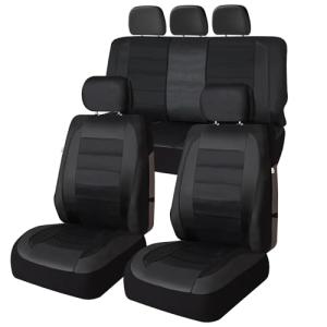 Black Full Set Leatherette Seat Covers