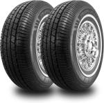 Set of 2 (TWO) Travelstar UN106 All Season 18mm White Wall Radial Passenger Car Tire - 205/75R15 97S + Road Hazard Warranty Included 205/75/15 (Tire Only)