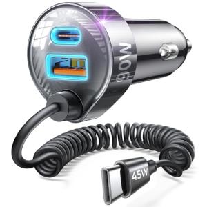 LISEN 95W iPhone 16 15 Pro Max Car Charger USB C Fast Charging,QC&PD 3.0 Super Fast Type C Car Charger Adapter Fit 17 Pro Max iPhone 16e 15 Pro Max Plus Air, Pixel 10, Samsung Galaxy S25/24,Android