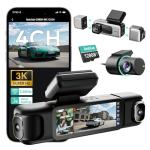 BOTSLAB 3K Dash Cam with 560° All-Sides View