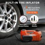 Electric Car Jack with Impact Wrench and Tire Inflator