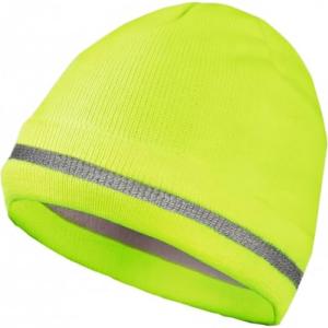 Men's Yellow Reflective Knitted Beanie Cap