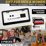 Matte Black License Plate Frames – 2 Pack