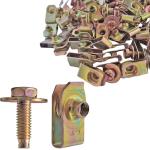 100 Pcs M6 Body Bolts and U Nuts Kit