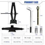 FITHOIST 2 Ton Portable Scissor Jack for Cars