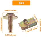 100 Pcs M6 Body Bolts and U Nuts Kit