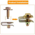 100 Pcs M6 Body Bolts and U Nuts Kit