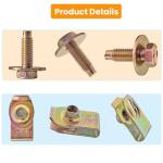 100 Pcs M6 Body Bolts and U Nuts Kit