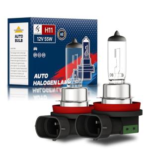 H11 Halogen Headlight Bulbs, 4000 Lumens, Pack of 2