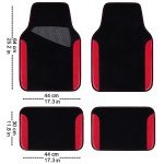 Waterproof Universal Car Floor Mats Set (Black Red)