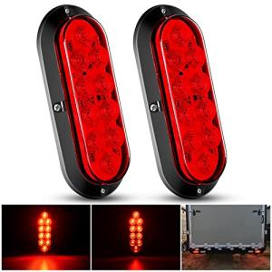 Nilight 6 Inch Red LED Trailer Tail Lights 2PCS