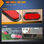 Nilight 6 Inch Red LED Trailer Tail Lights 2PCS