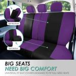 FH Group Purple/Black Full Car Seat Cover Set