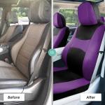 FH Group Purple/Black Full Car Seat Cover Set
