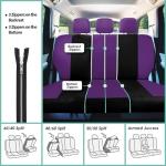 FH Group Purple/Black Full Car Seat Cover Set