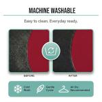 Burgundy/Black Flat Cloth Car Seat Covers Set