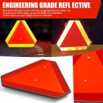 Reflective Slow Moving Vehicle Safety Triangle Sign
