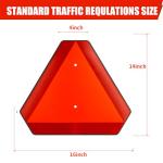 Reflective Slow Moving Vehicle Safety Triangle Sign