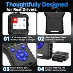 BETOWEY OBD2 Scanner with Color Screen and Live Data