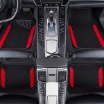 Waterproof Universal Car Floor Mats Set (Black Red)