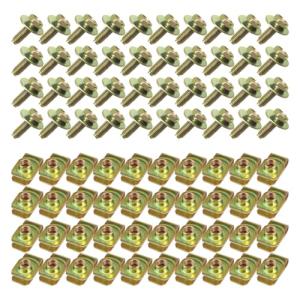 M6 Body Bolts and U-Nuts Fastener Kit (80PCS)