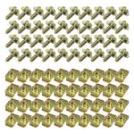 M6 Body Bolts and U-Nuts Fastener Kit (80PCS)