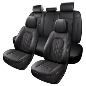 MINGBRON Waterproof Leather Car Seat Cover Set