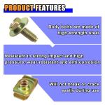 M6 Body Bolts and U-Nuts Fastener Kit (80PCS)