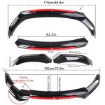 Universal Adjustable Car Front Bumper Lip Splitter Kit