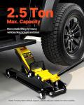 VEVOR 2.5 Ton Low Profile, Heavy-Duty Steel Racing Floor Jack with Single Piston Lift Pump, Lifting Range 3.35"-14.96"