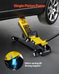 VEVOR 2.5 Ton Low Profile, Heavy-Duty Steel Racing Floor Jack with Single Piston Lift Pump, Lifting Range 3.35"-14.96"