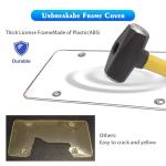 NGHEY Black 2PC Personalized License Plate Frame with Matching Screw Cap Screws for Easy Installation