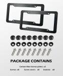 Carbon Fiber License Plate Frames - 2 Pack