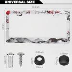 Watercolor Cherry Blossom License Plate Frames - 2 Pack