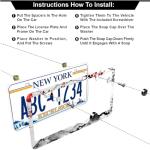 Watercolor Cherry Blossom License Plate Frames - 2 Pack