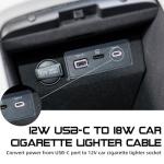 USB C to 12V Cigarette Lighter Adapter